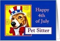Happy 4th of july pet sitter